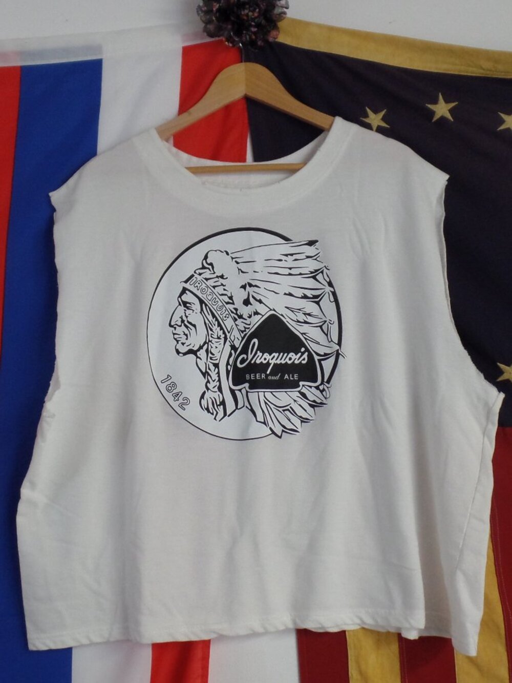 Distressed TANK Tee ' IROQUOIS Beer and ALE 1842'